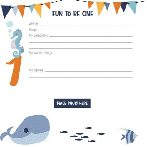 Birth to Baptism Blue Nautical Baby Book, , large