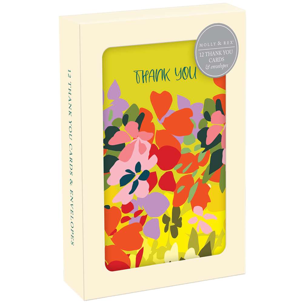 Bold Blooms Thank You Boxed Note Cards