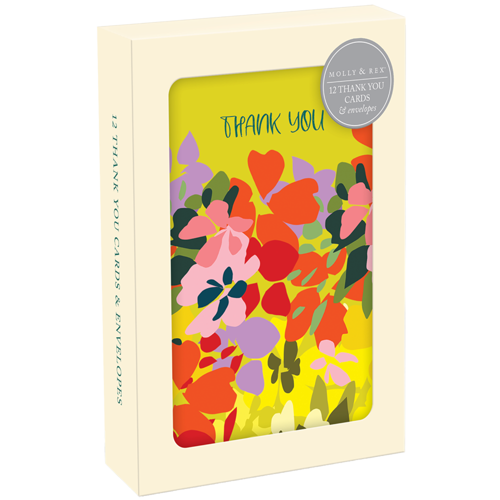 Bold Blooms Thank You Boxed Note Cards