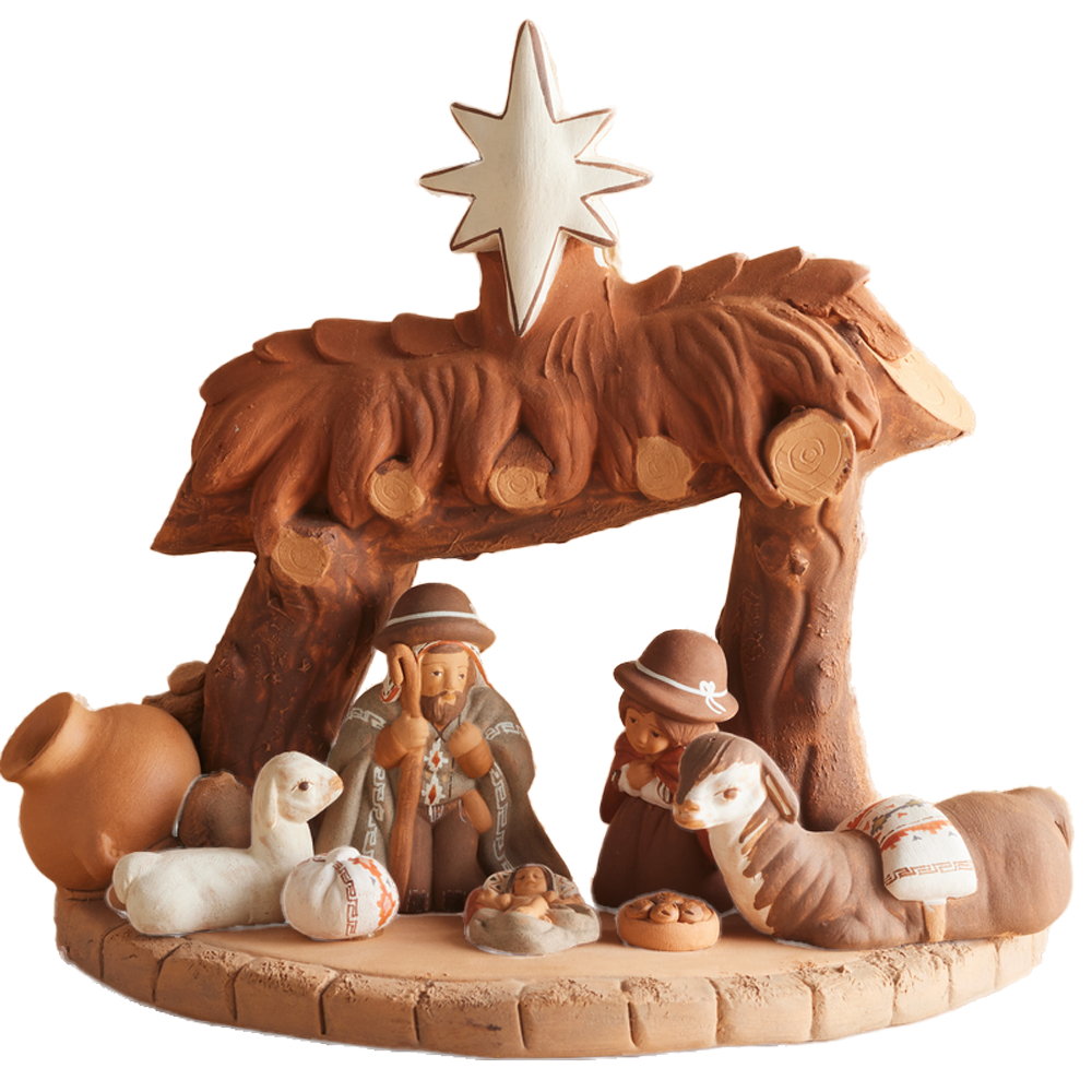 Peruvian Ceramic Pottery Nativity, , large image number 1