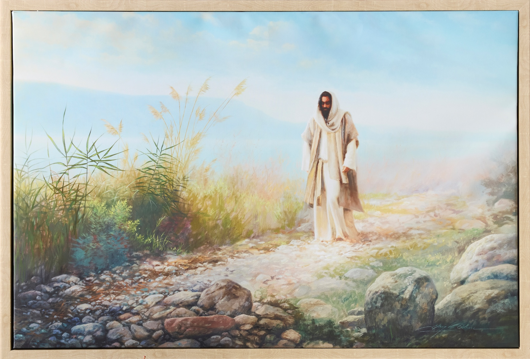 Walk in the Light (20x30 Floating Framed Canvas Print)