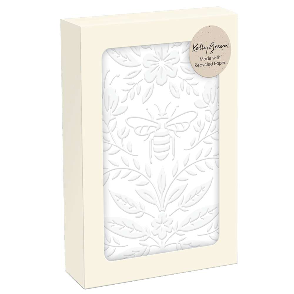 Floral Bee Embossed Boxed Note Cards