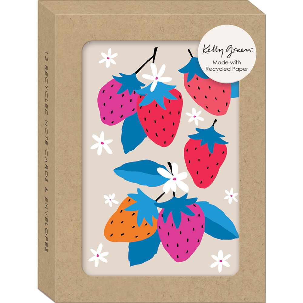 Strawberries Market Fruit Boxed Note Cards