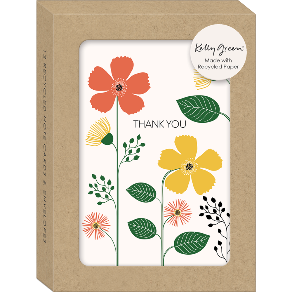 Green Garden Multi Flower Boxed Note Cards