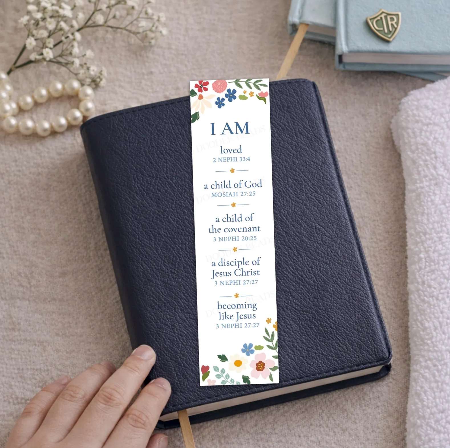 I Am Becoming Like Jesus Baptism Bookmark, , large