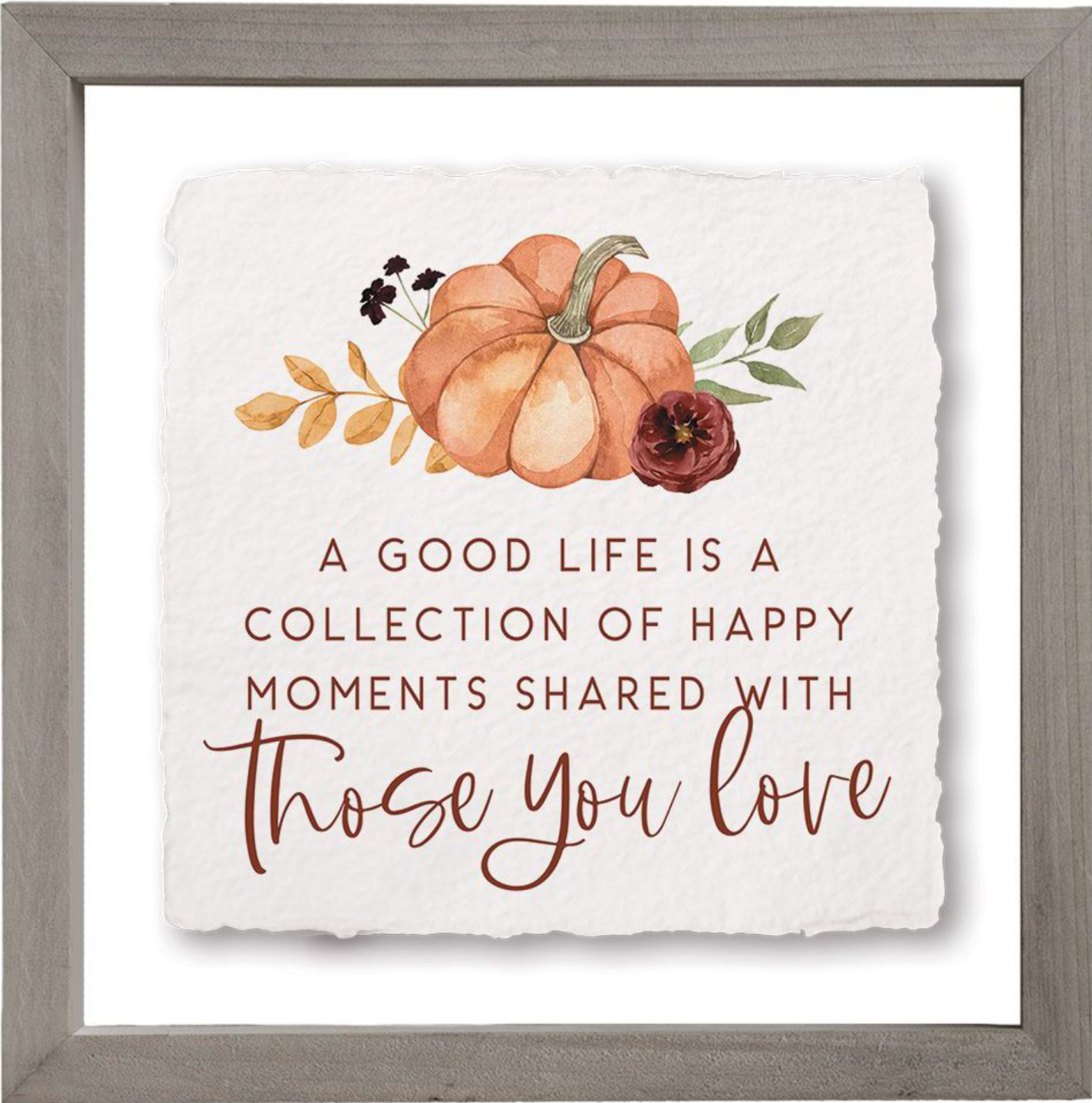 Good Life Shared (10x10 Framed Art)