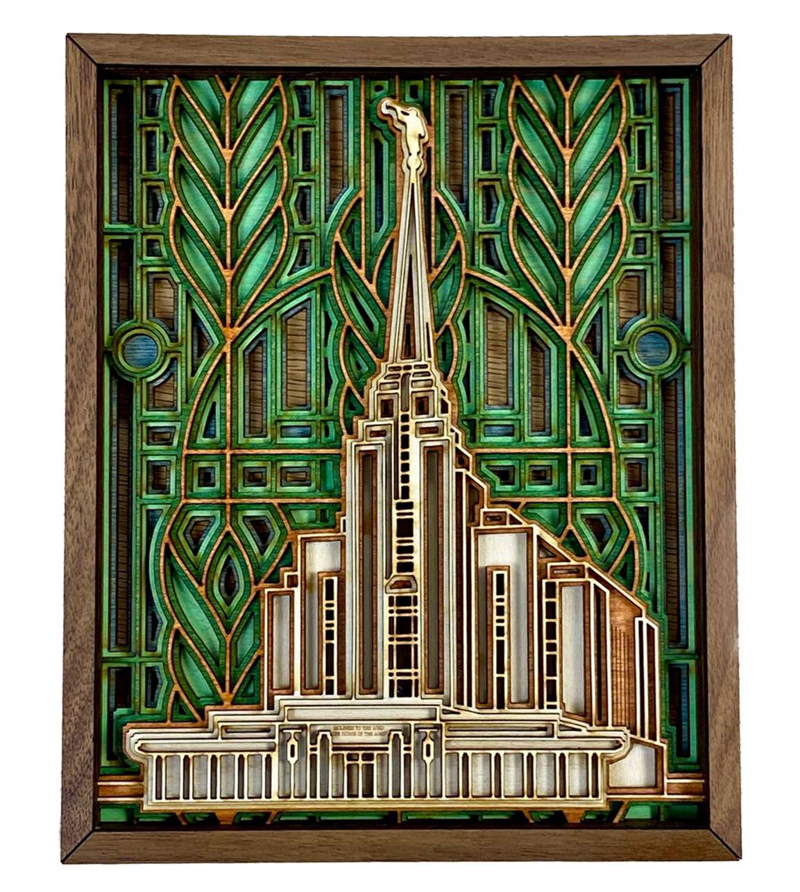 Rexburg Idaho Temple Layered Wood Plaque