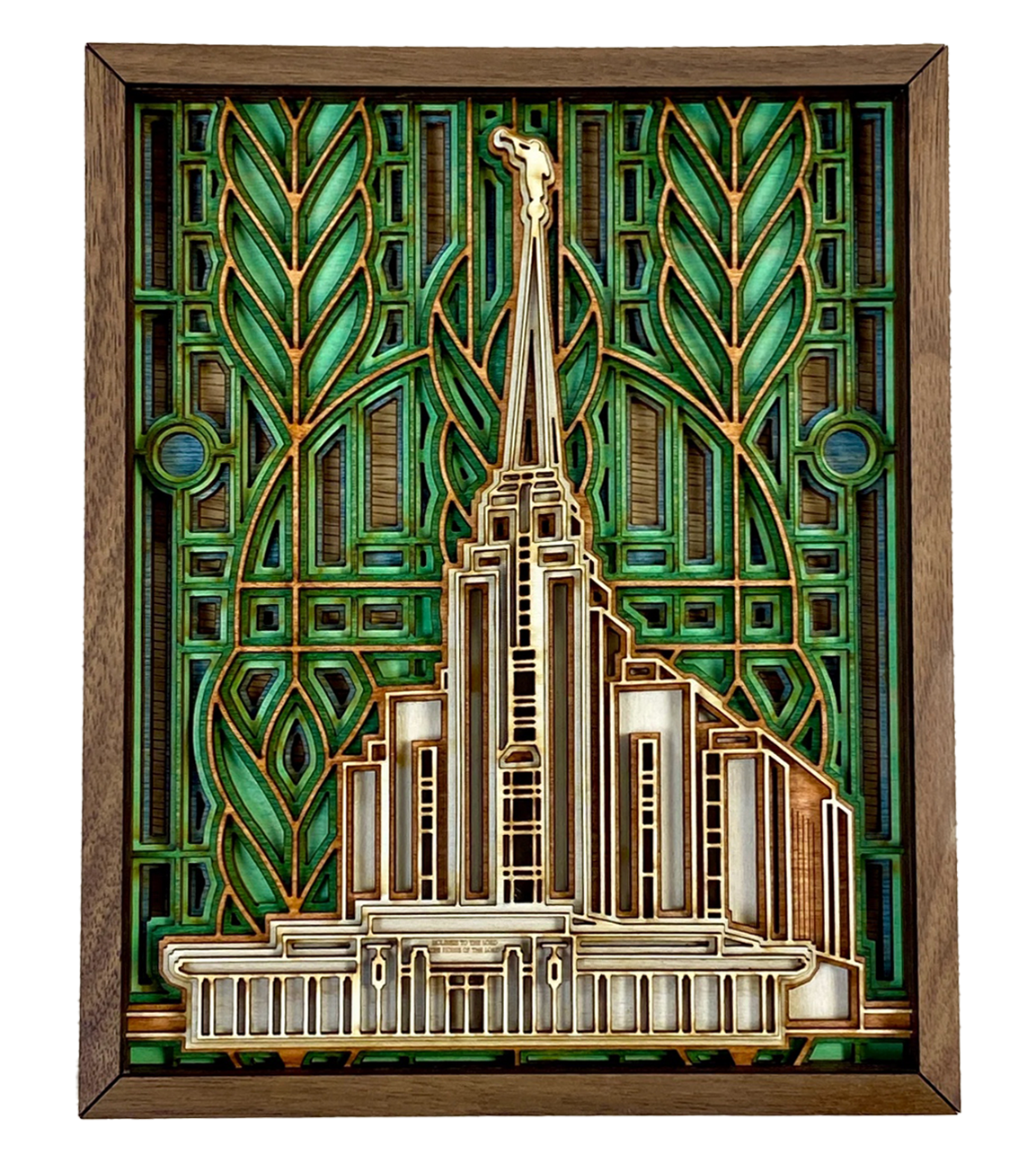 Rexburg Idaho Temple Layered Wood Plaque