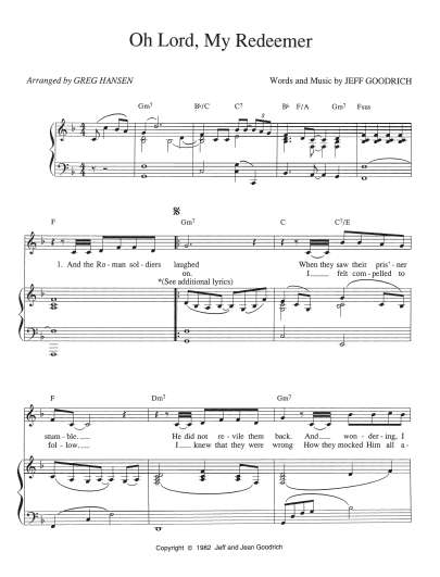 Oh Lord, My Redeemer