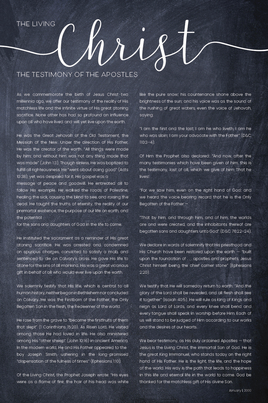 Living Christ Chalk Repositionable Poster