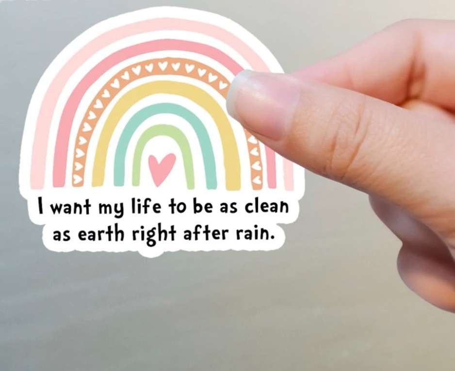 Clean Right After Rain Baptism Sticker, , large image number 0