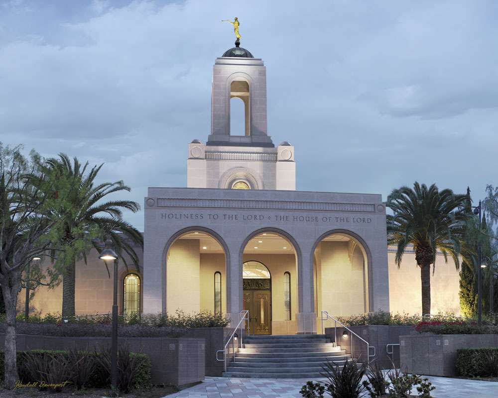 Newport Beach Temple Warmth Matted Print