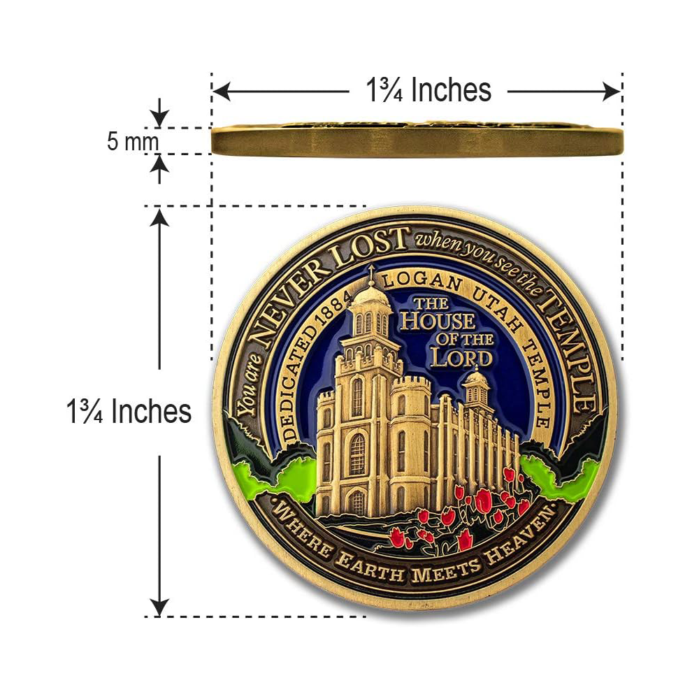 Logan Utah Temple Medallion Coin, , large