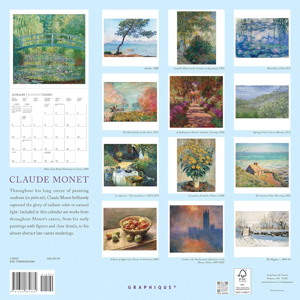 2025 Claude Monet Calendar, , large image number 1