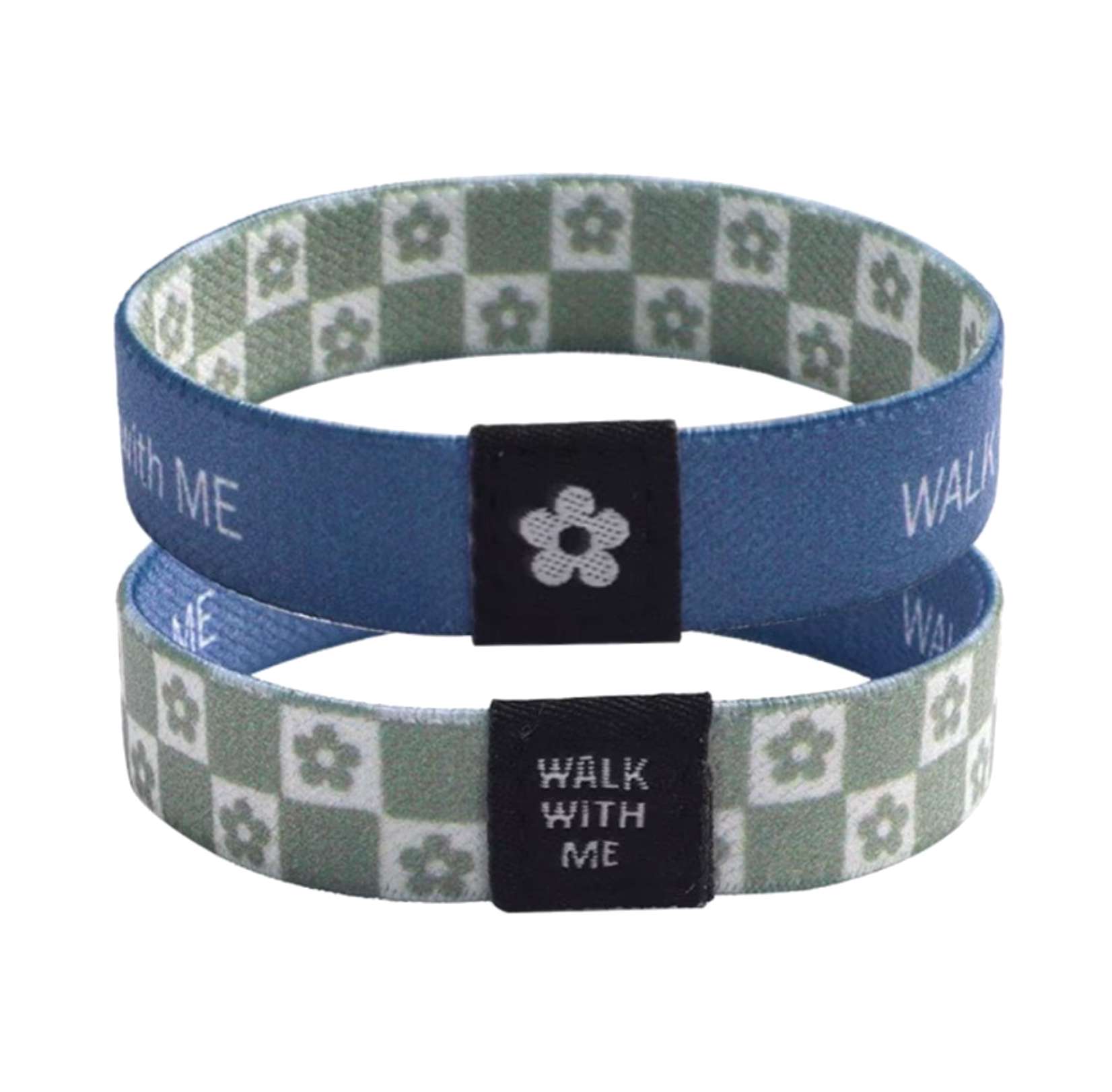 2026 Youth Theme Walk with Me Woven Checkered Reversible Wristband