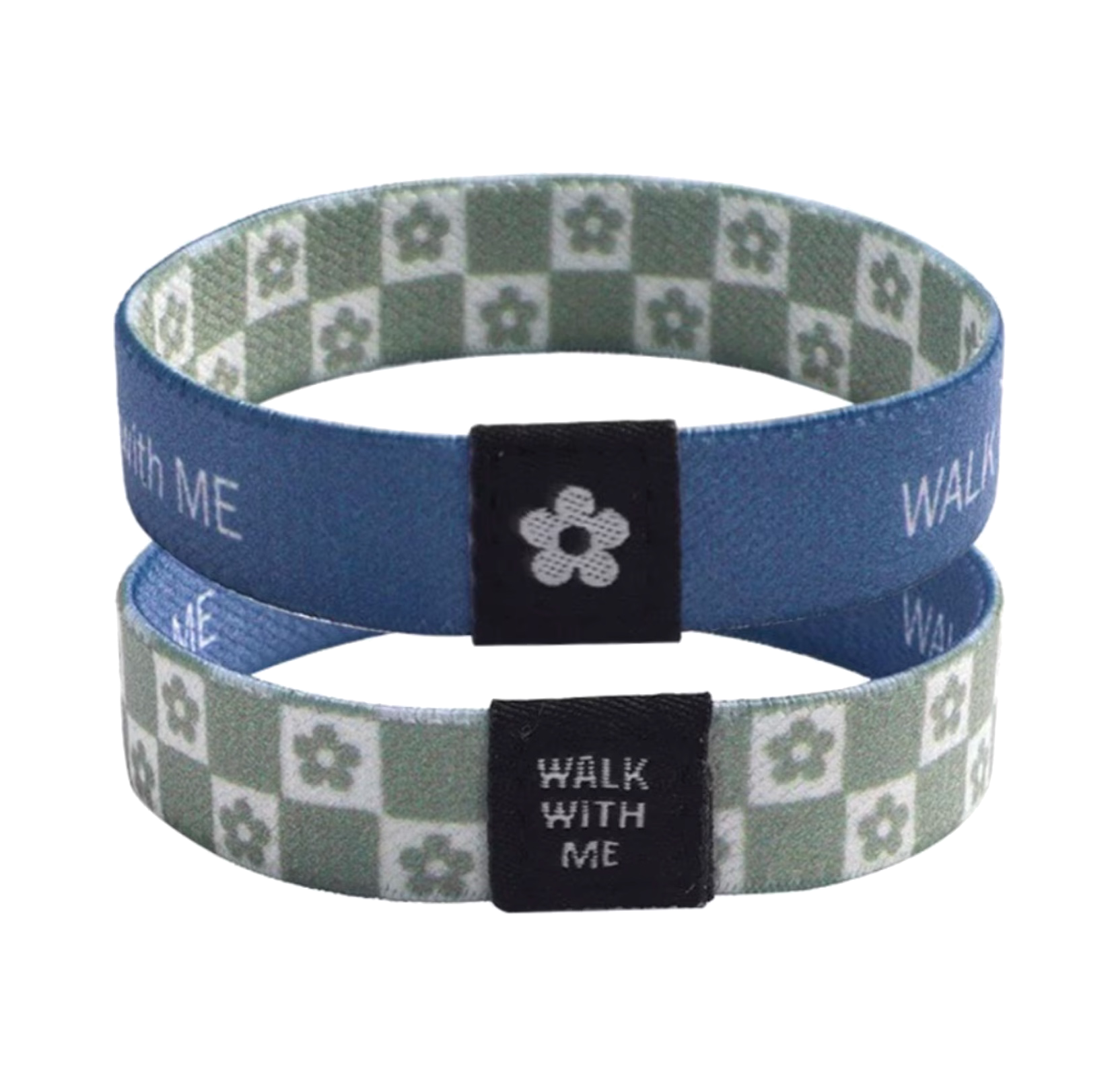 2026 Youth Theme Walk with Me Woven Checkered Reversible Wristband