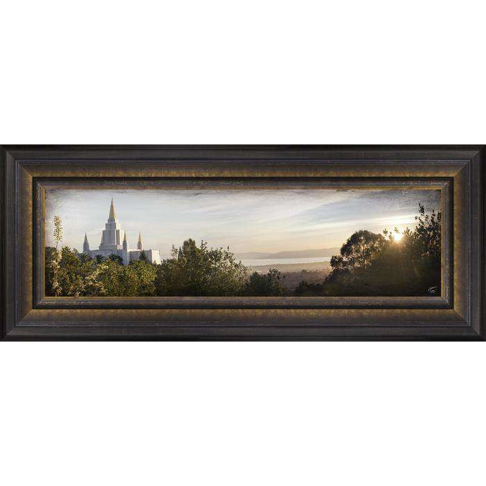 Oakland Temple, the Day Dawn is Breaking (19x48 Canvas Framed Art), , large image number 0