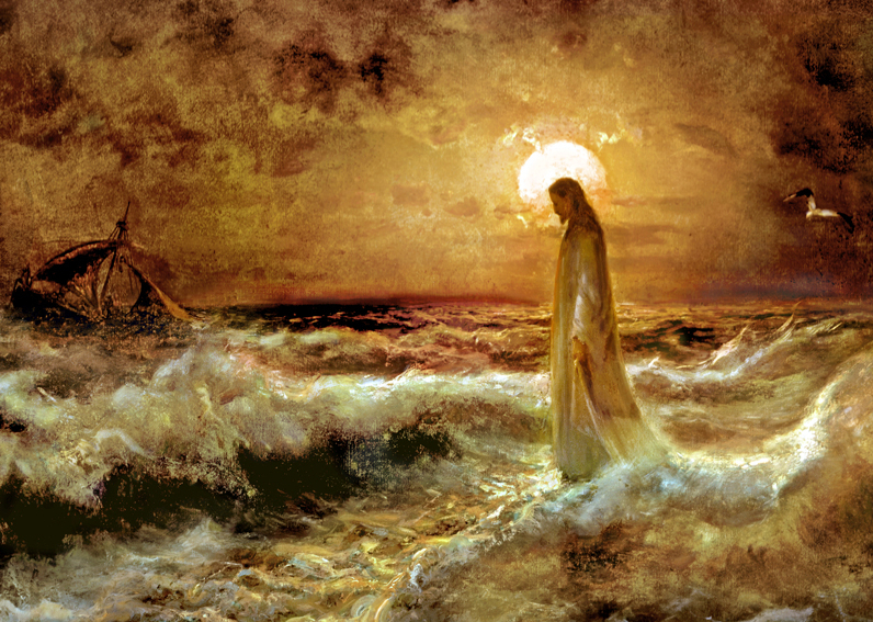 Christ Walking on Water 3x4 Print - VON KLEVER, JULIUS | Deseret Book