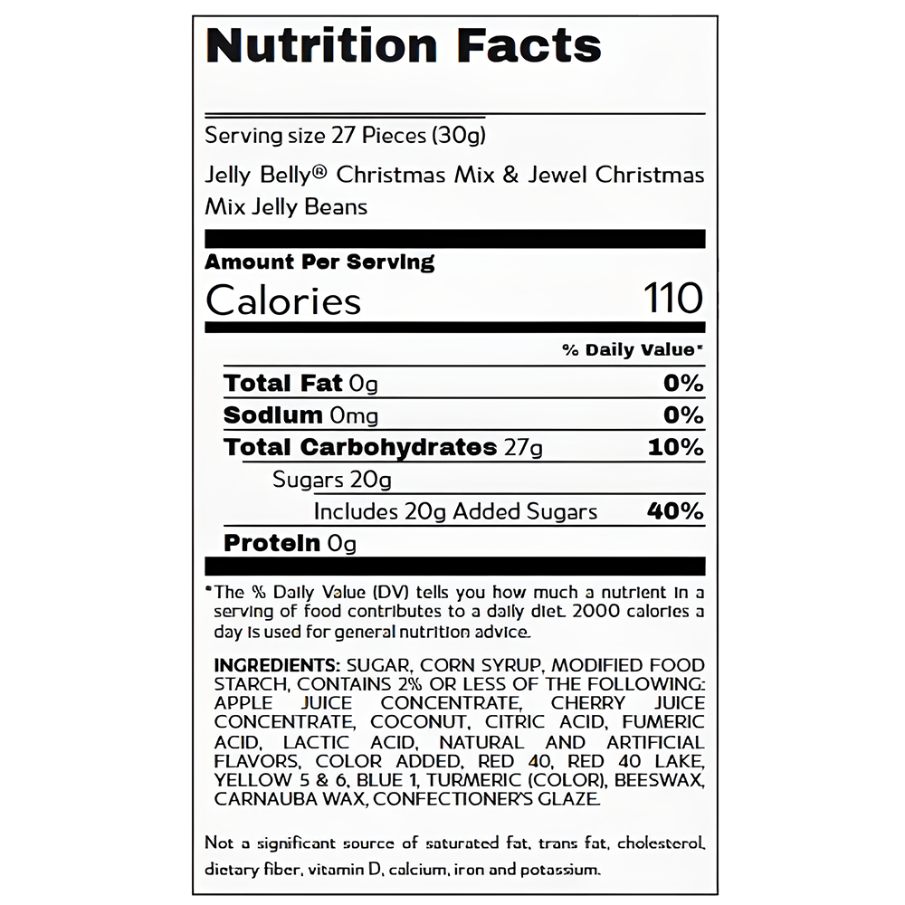 Jelly Belly Bagged Christmas Mix 7.5 Oz, , large image number 2