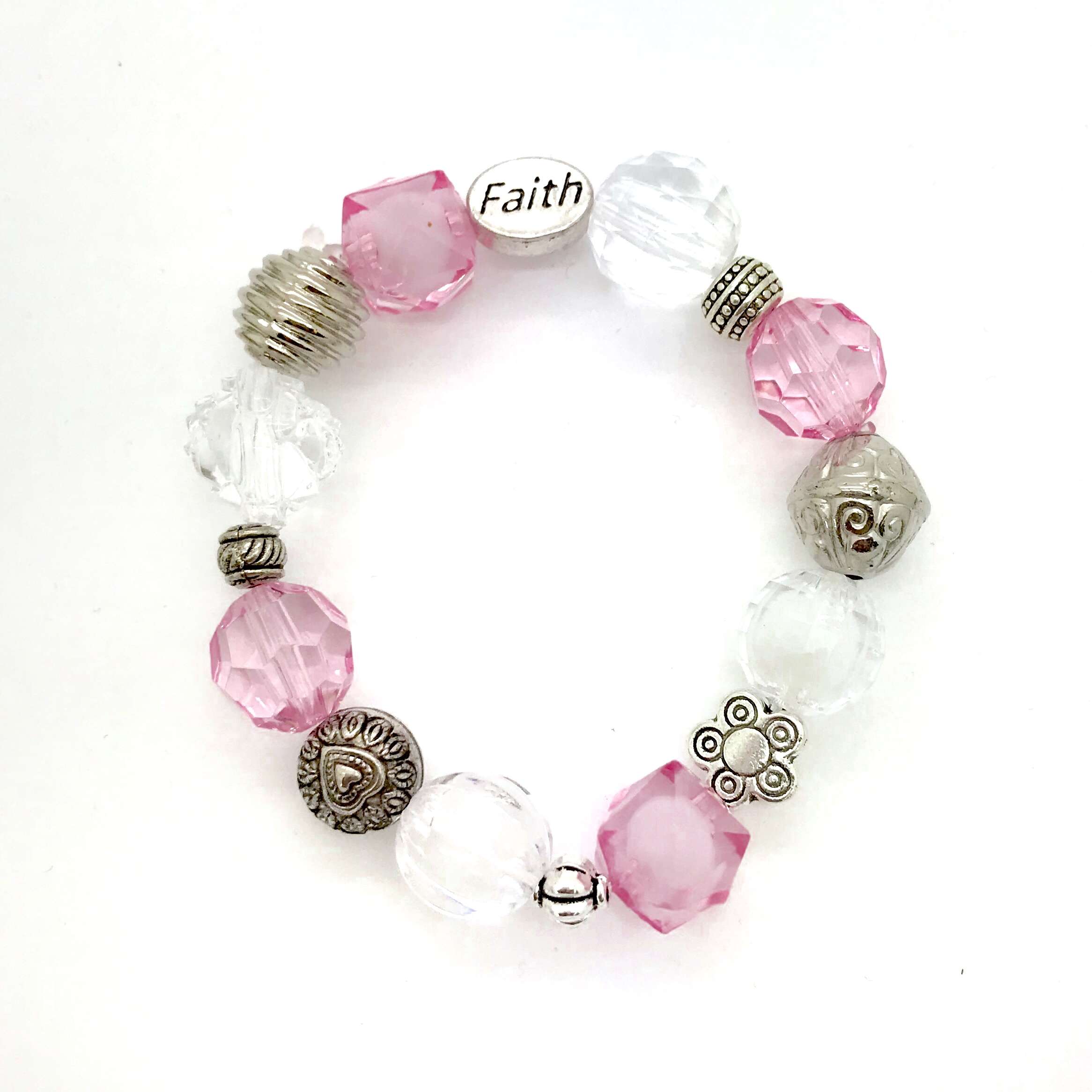 My Baptismal Faith Pink Bracelet