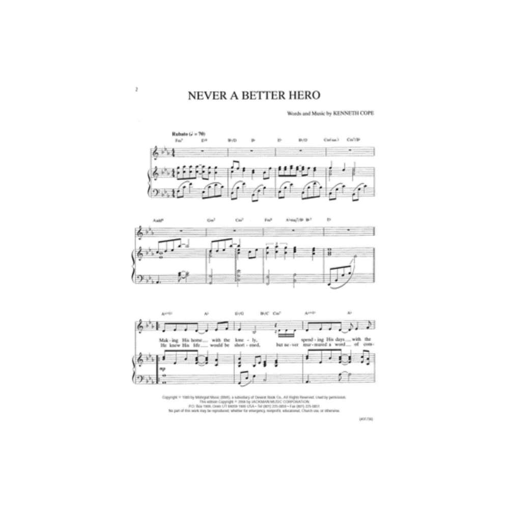 Never A Better Hero Solo Medium Voice, , large image number 1