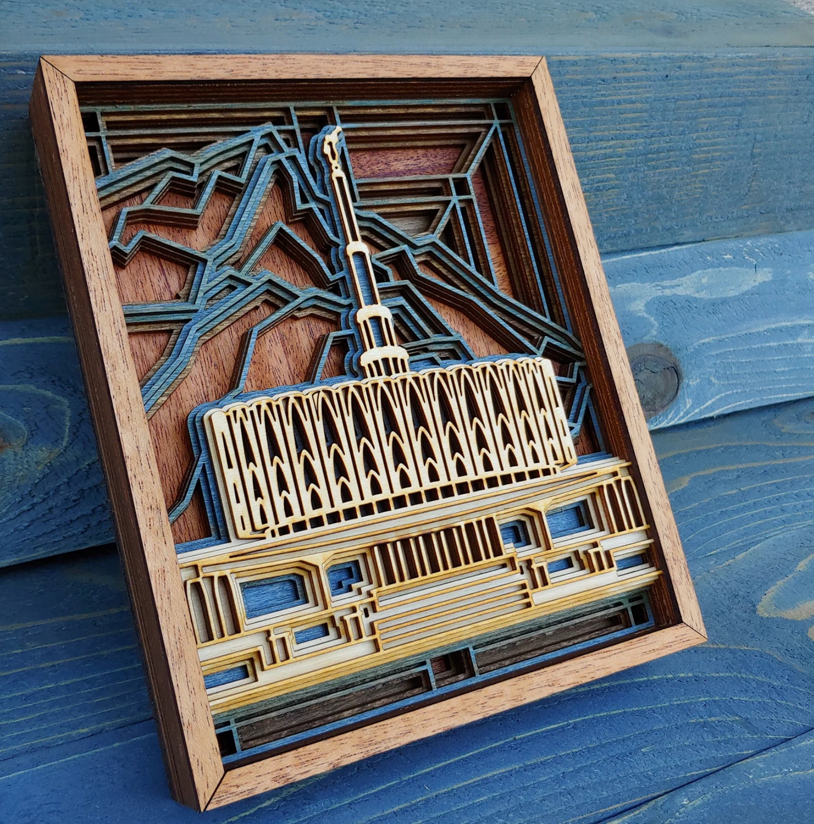 Provo Utah Temple Layered Wood Plaque, , large image number 3