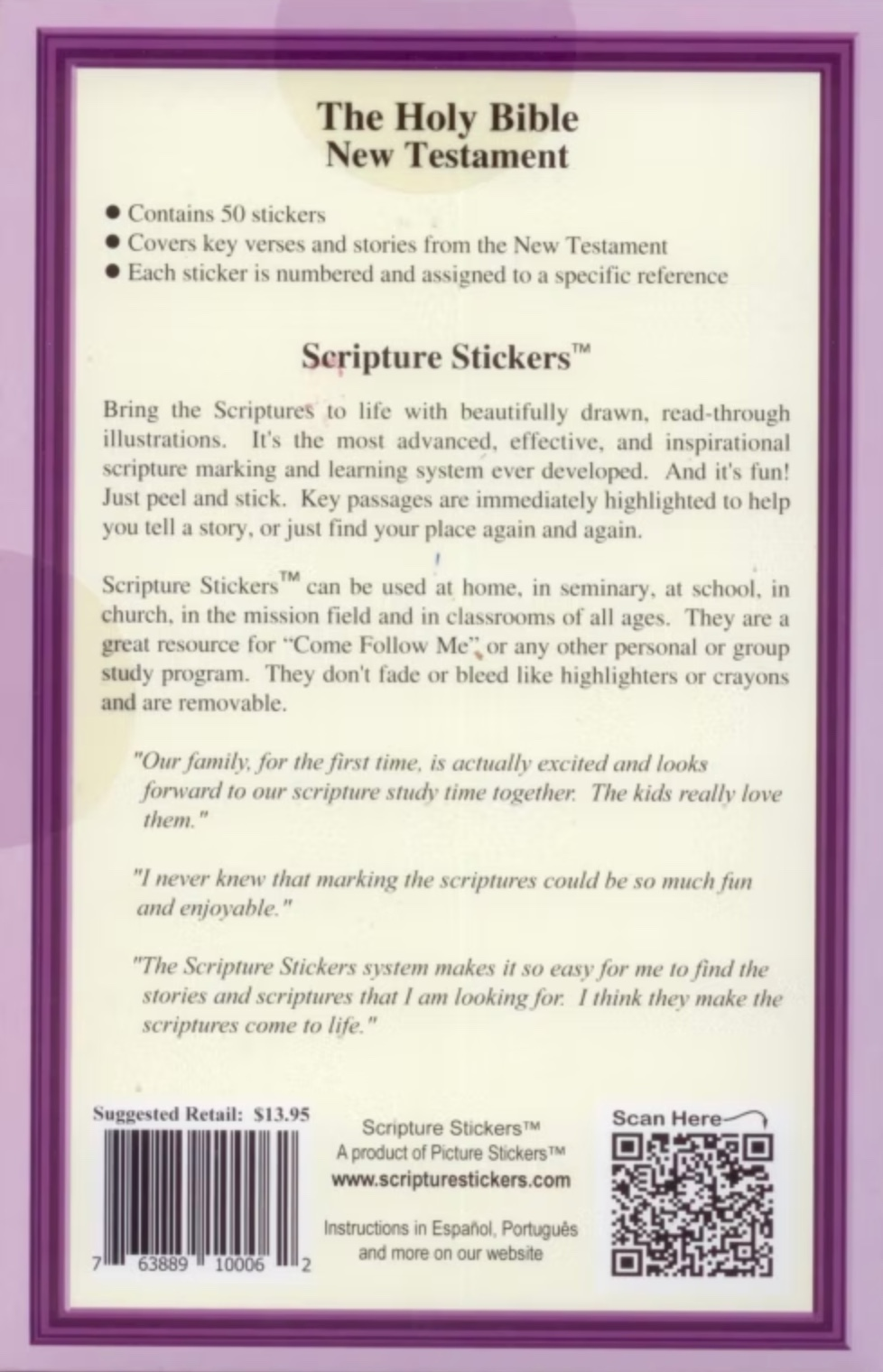 Holy Bible New Testament Scripture Stickers, , large