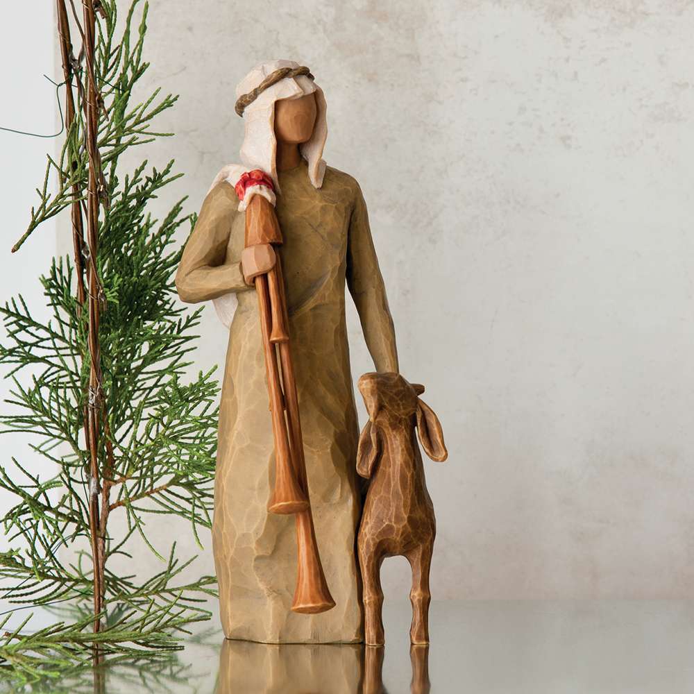 Willow Tree Zampognaro Shepherd Resin Nativity Figurine, , large image number 4