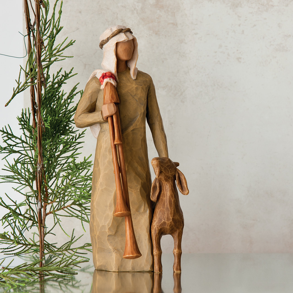 Willow Tree Zampognaro Shepherd Resin Nativity Figurine, , large image number 4