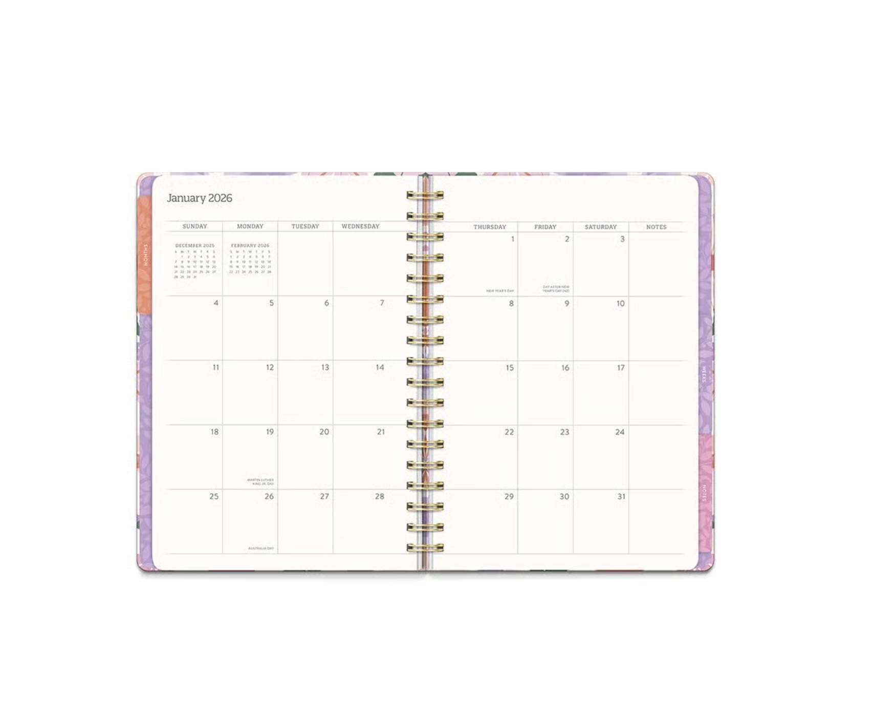 2026 Secret Garden Tri-Tab Planner, , large image number 1