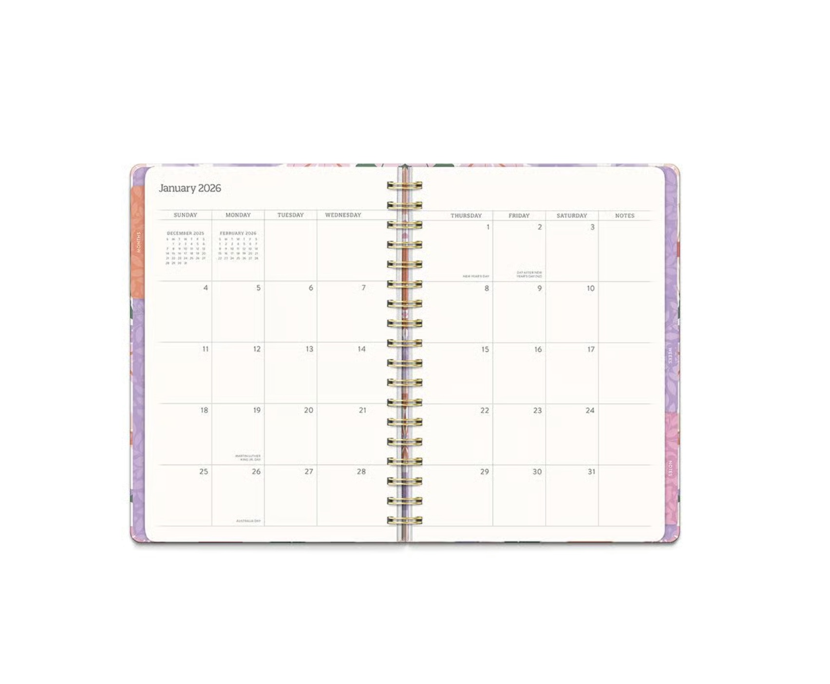 2026 Secret Garden Tri-Tab Planner, , large