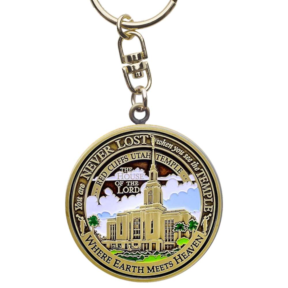 Red Cliffs Utah Temple Keychain
