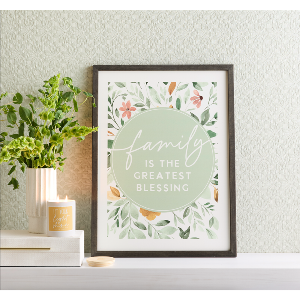 Family Blessing Floral (18x24 Framed Art), , large image number 2