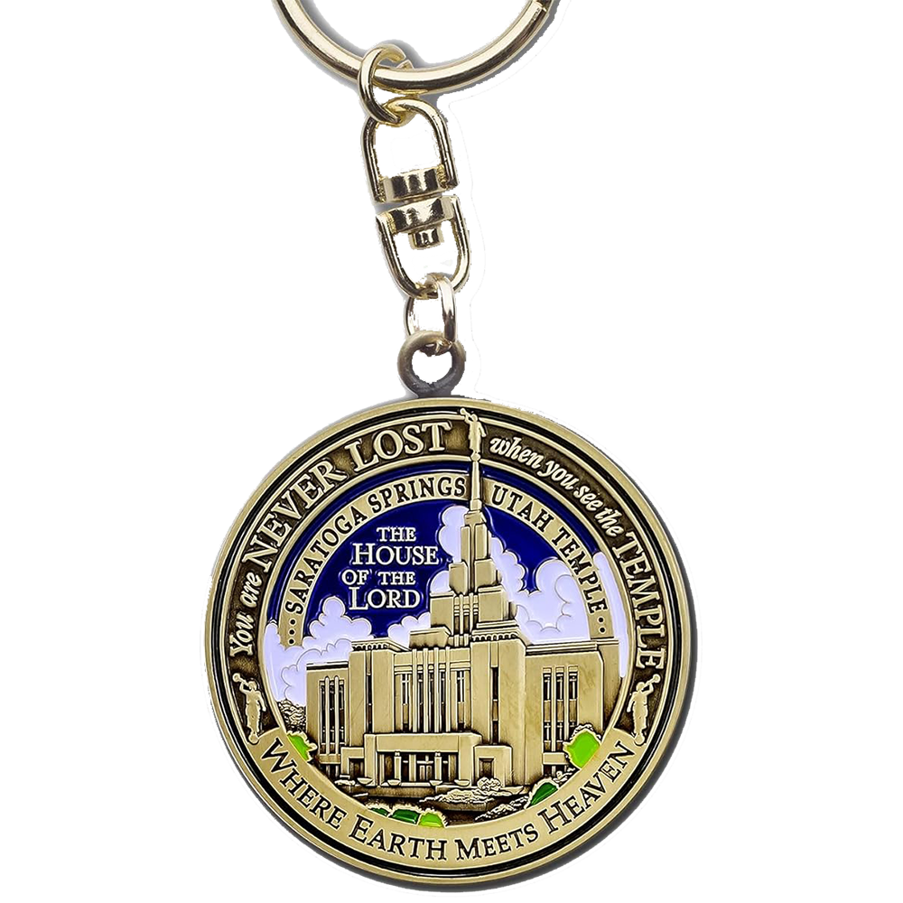 Saratoga Springs Temple Keyring