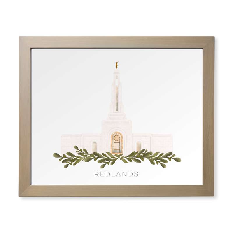 Redlands California Temple (28x34 Framed Paper Print), , large image number 0