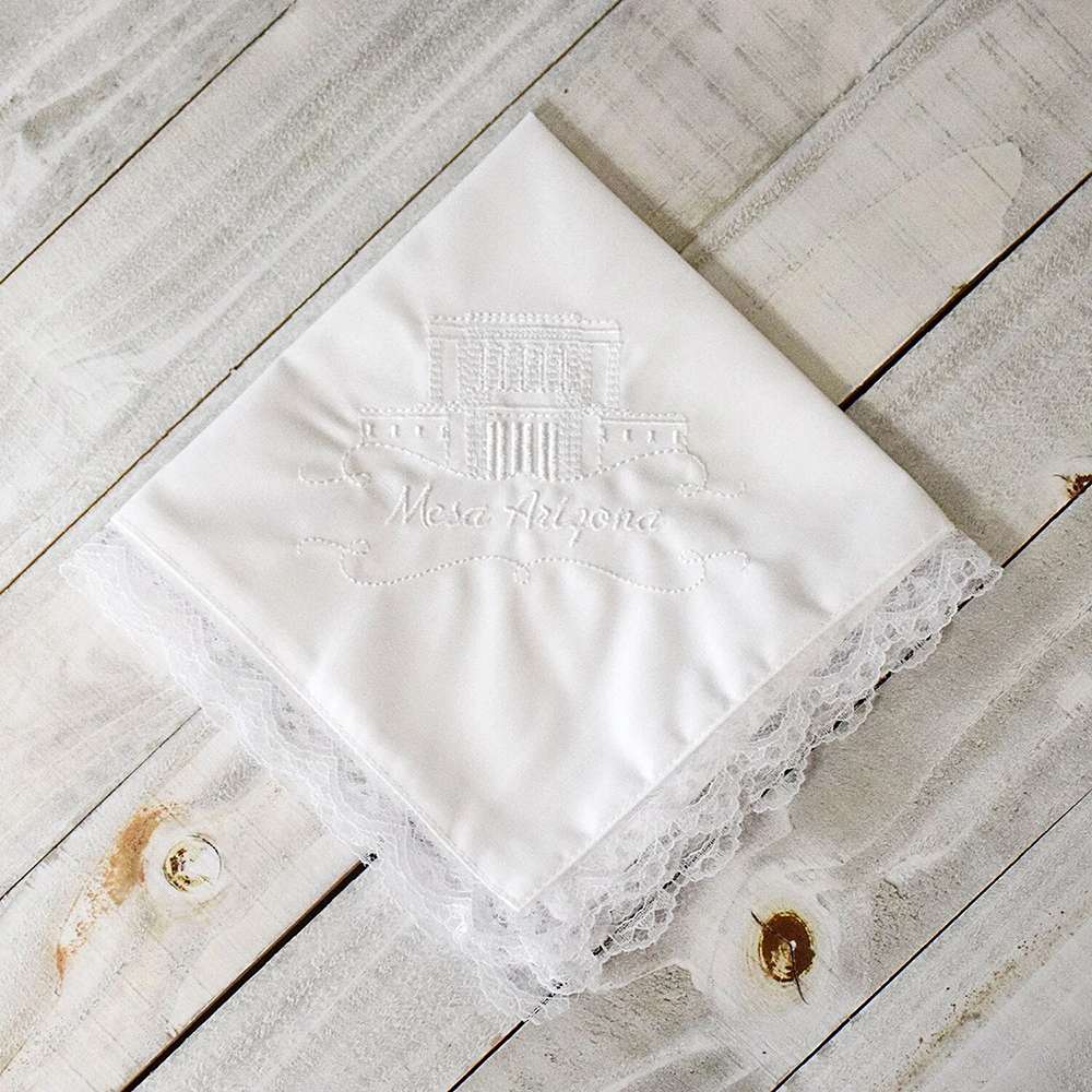 Mesa Arizona Temple Handkerchief - Lace, , large image number 1