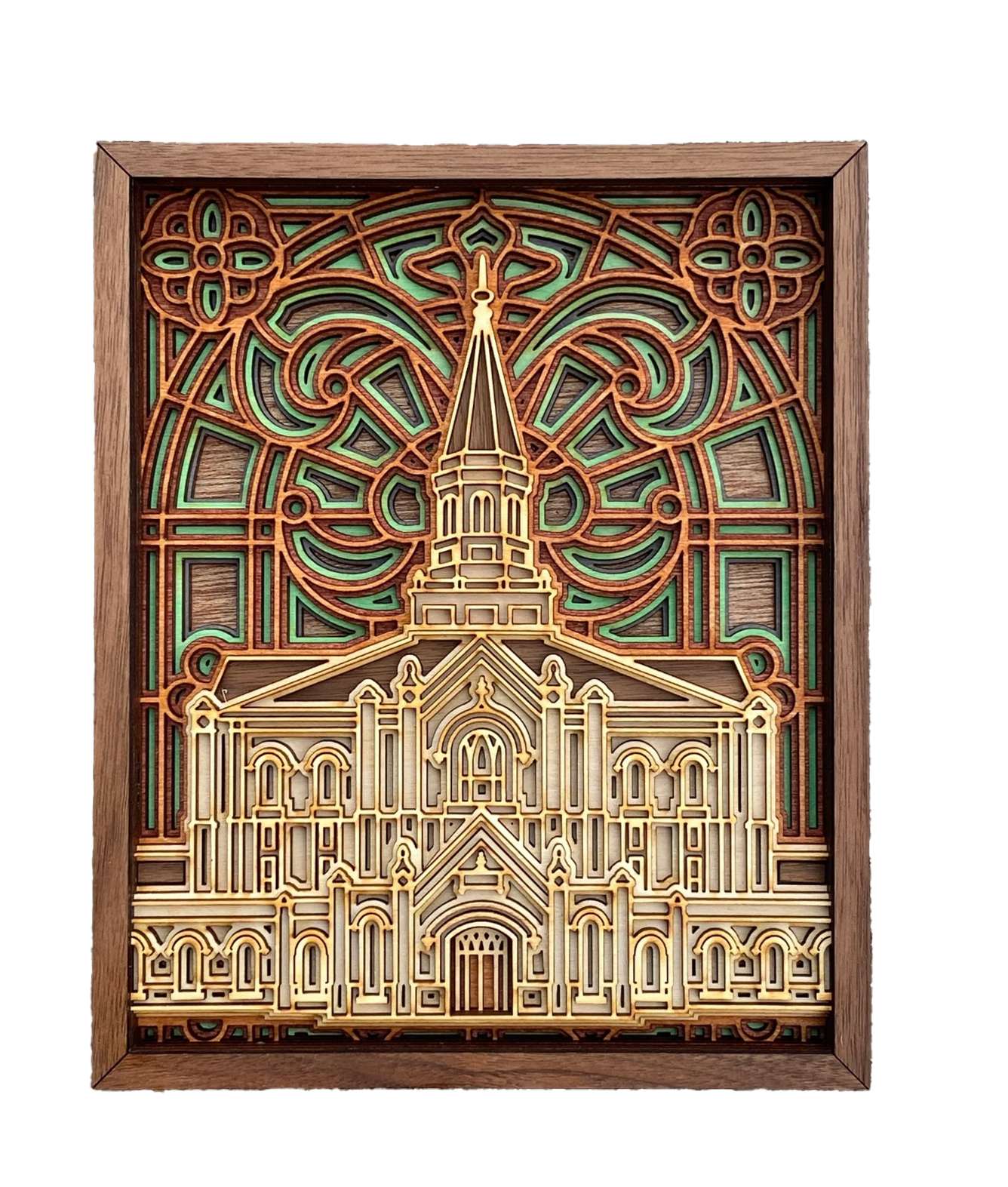 Taylorsville Utah Temple Layered Wood Plaque