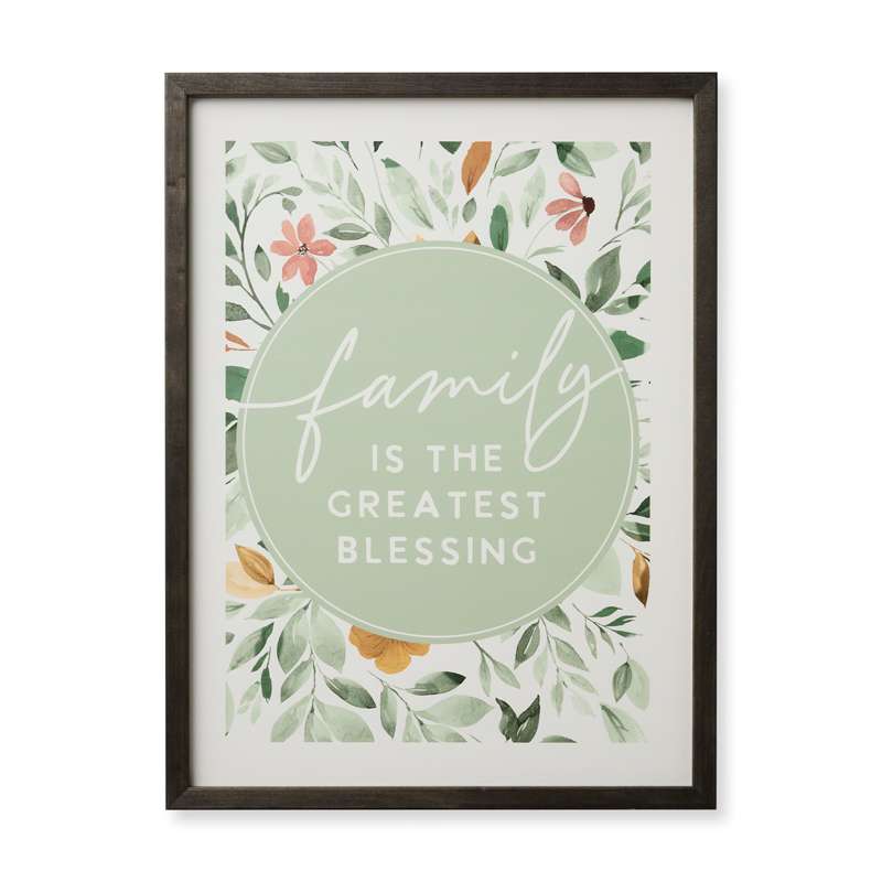 Family Blessing Floral (18x24 Framed Art), , large image number 0