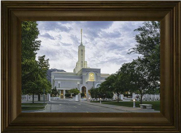 Mount Timpanogos Temple (17x23 Framed Giclee Canvas)