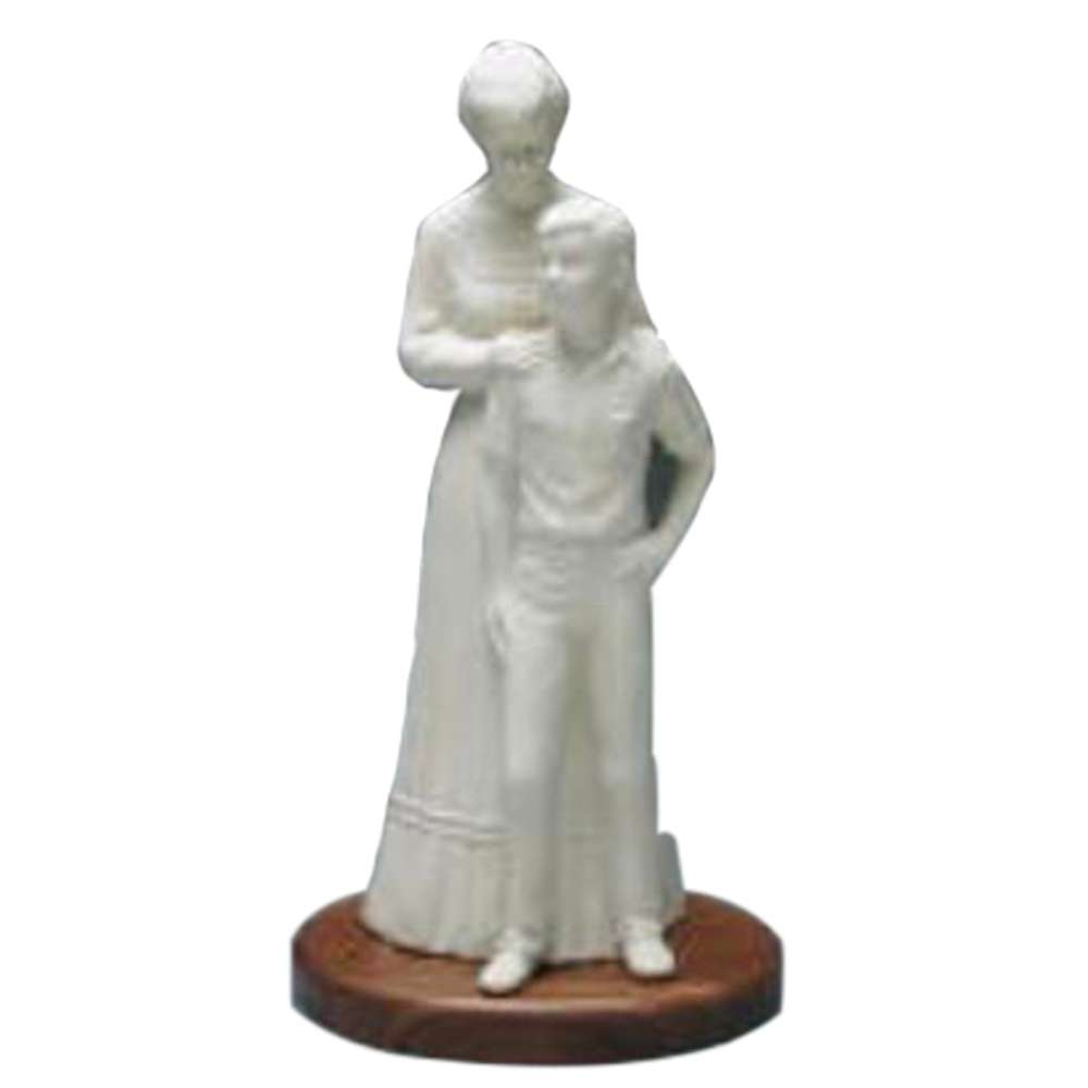 Woman Preparing Her Son Statue with Base (Porcelain), , large image number 0
