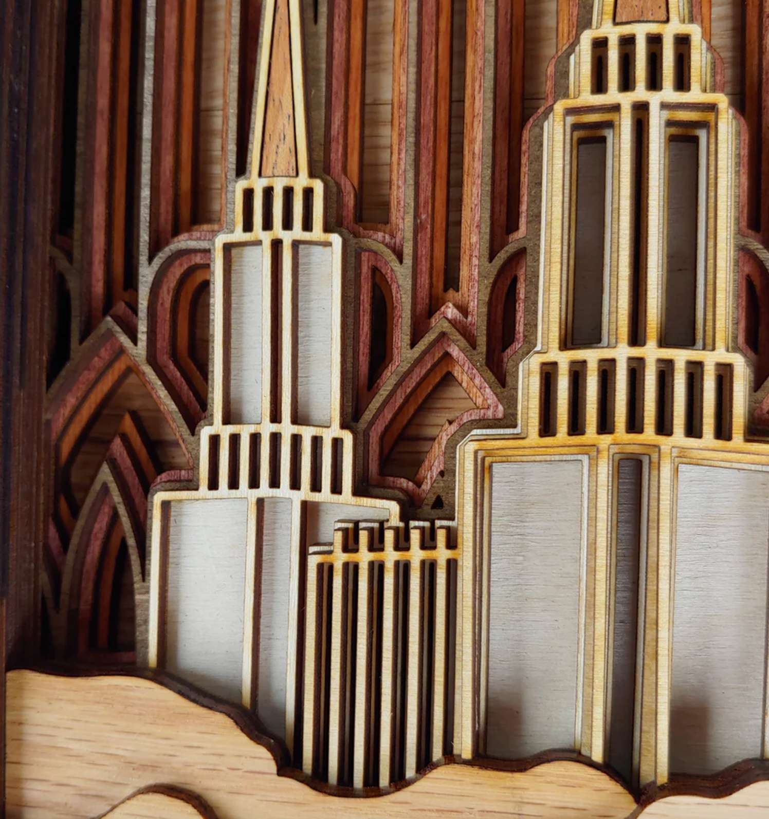 Washington D.C. Temple Layered Wood Plaque, , large