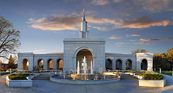 Purity: Sacramento California Temple (19x30 Framed Canvas Giclee), , large
