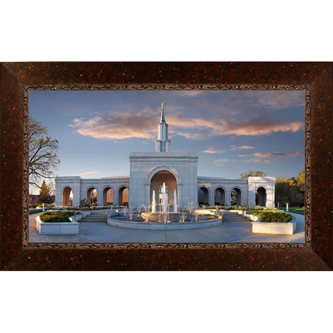 Purity: Sacramento California Temple (19x30 Framed Canvas Giclee)