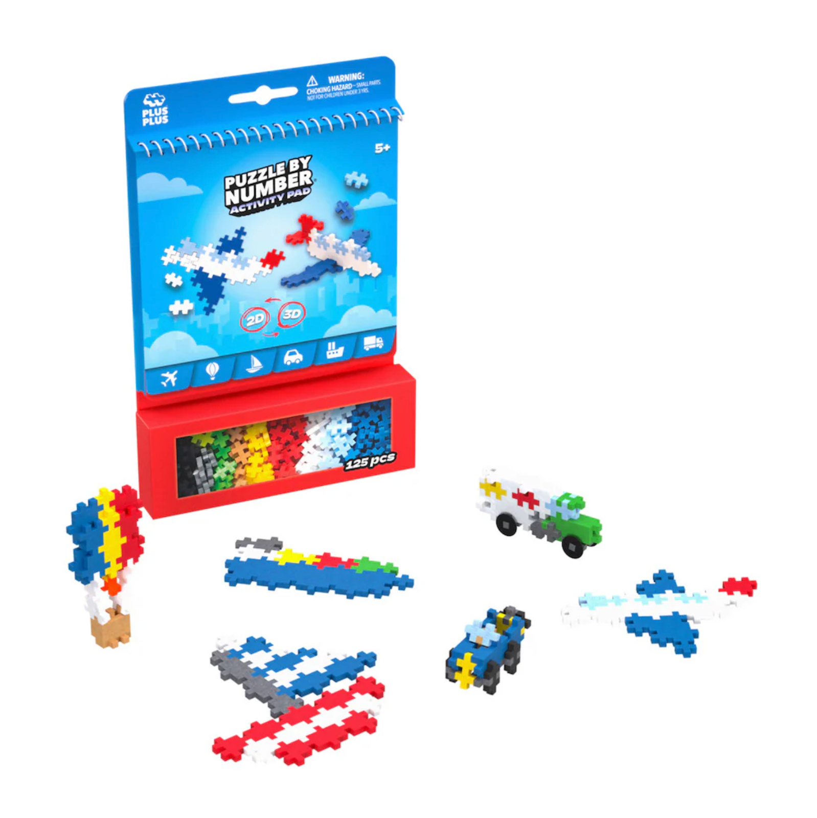 Plus Plus Puzzle By Number Activity Pad Transportation - Plus Plus