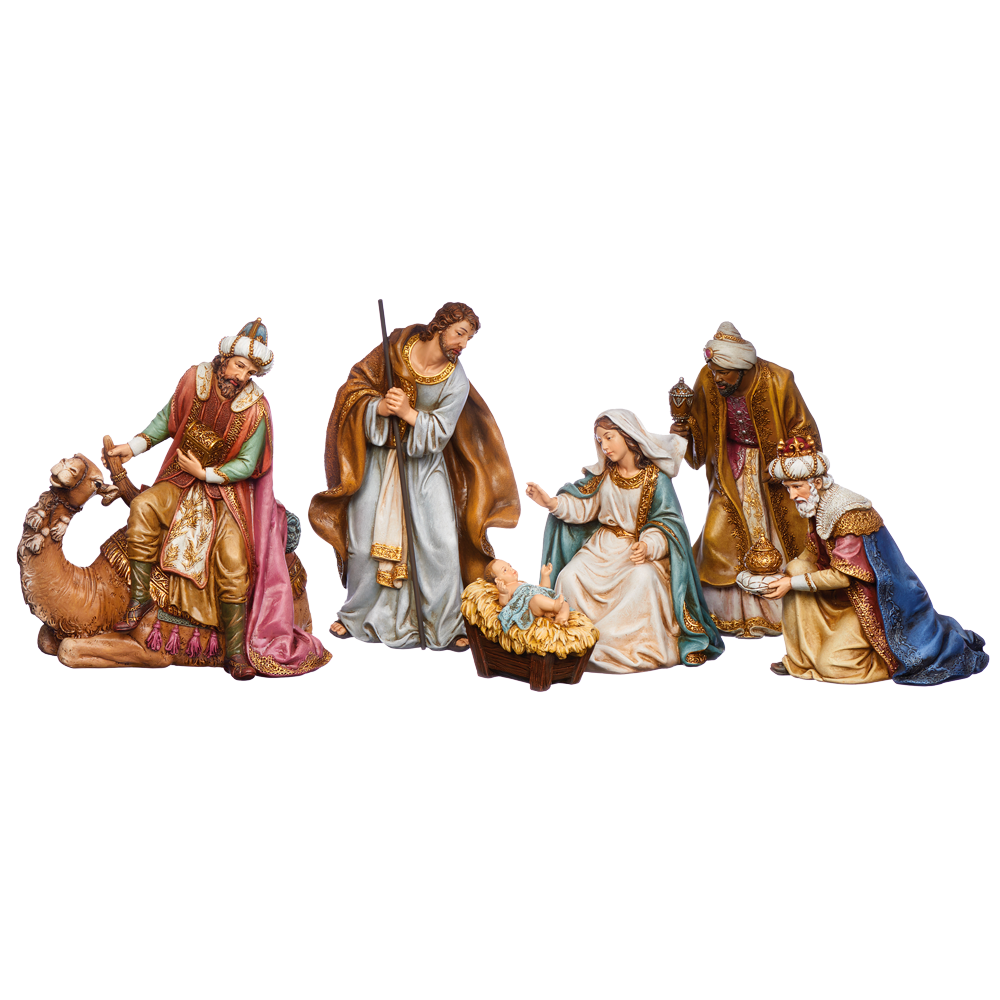 Three Kings Camel Resin Nativity