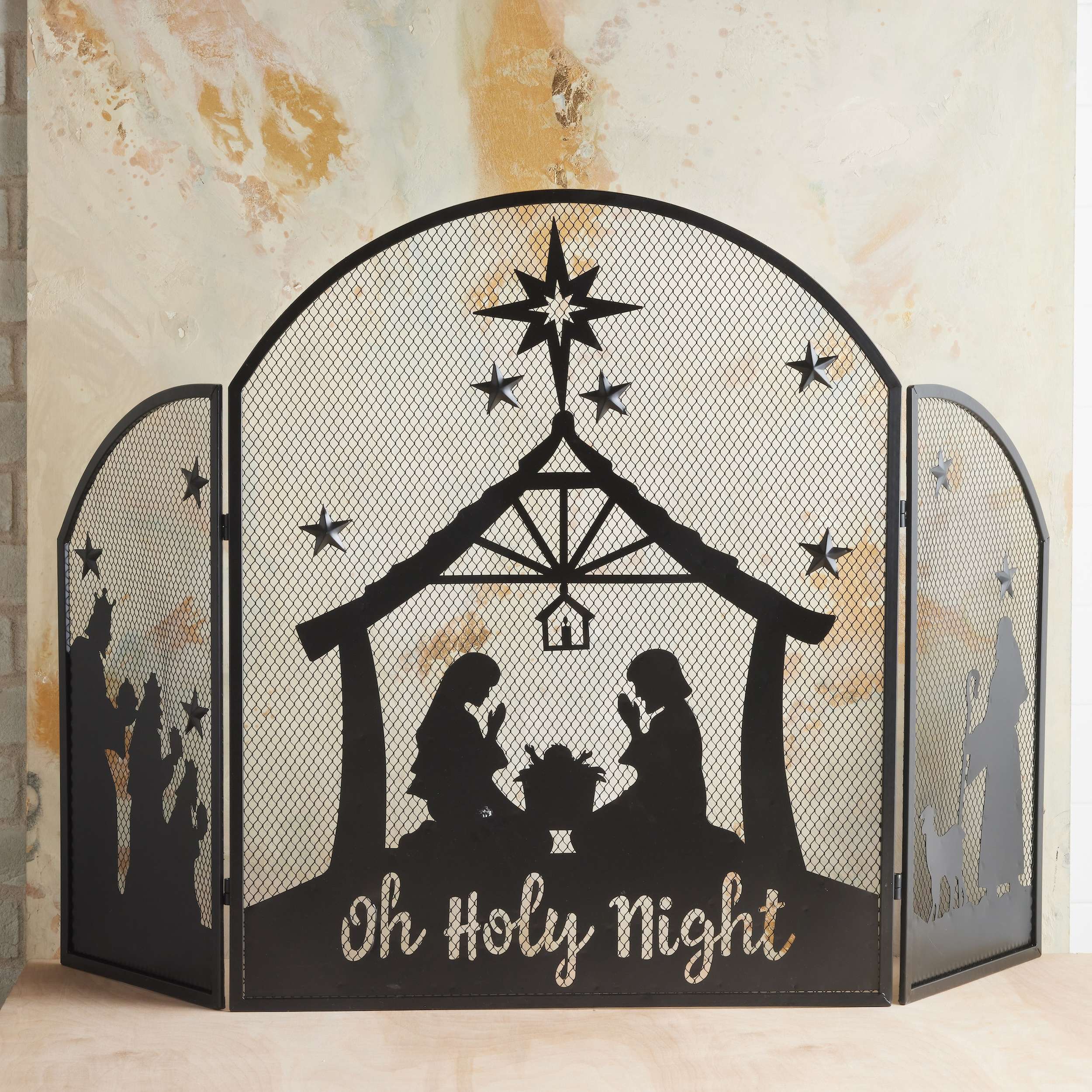 "Oh Holy Night" Firescreen Nativity, , large image number 1