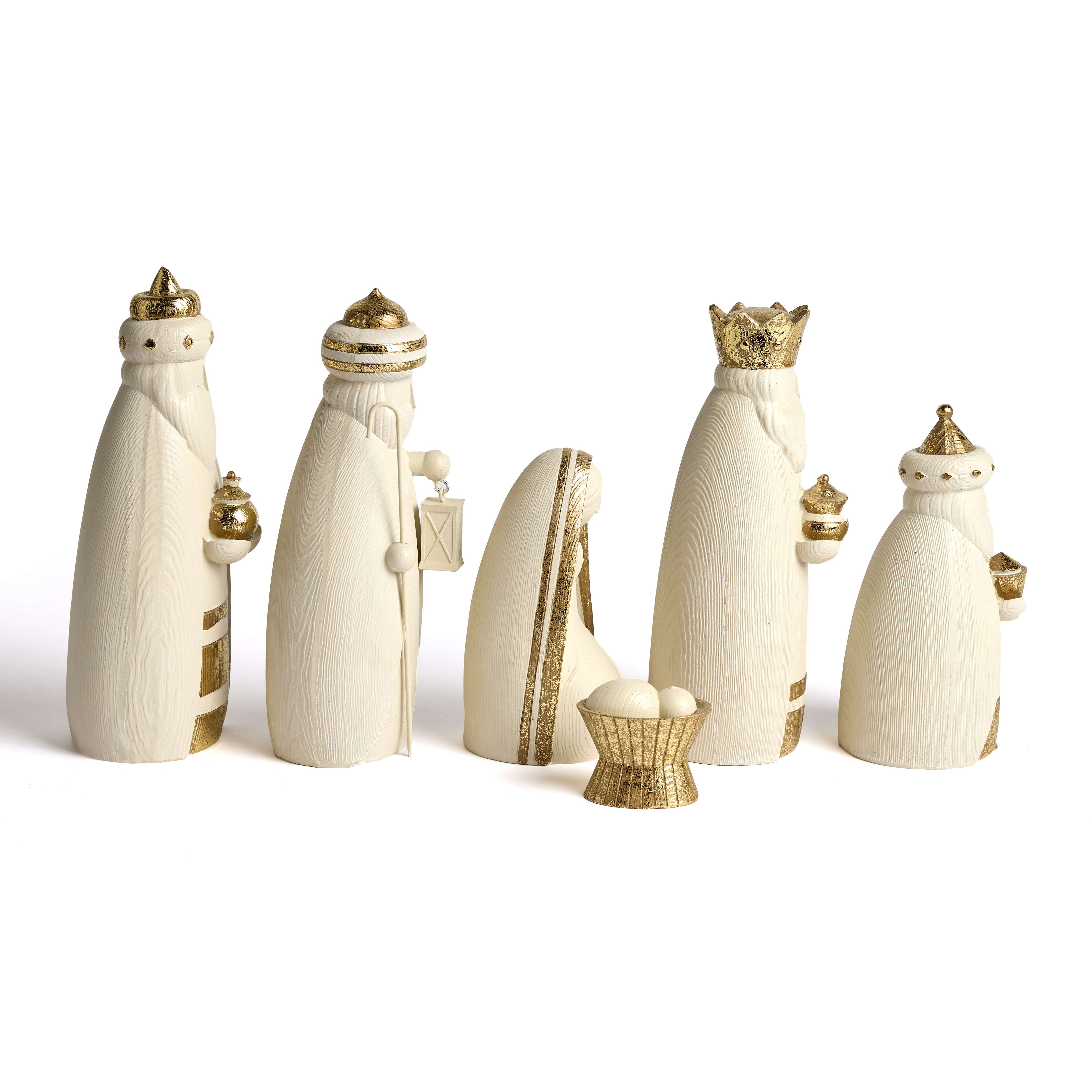 Modern Cream and Gold Nativity, , large