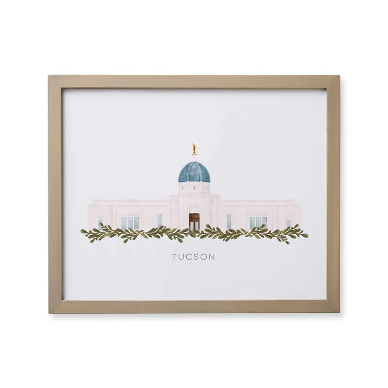 Tucson Arizona Temple (18x22 Framed Paper Print)