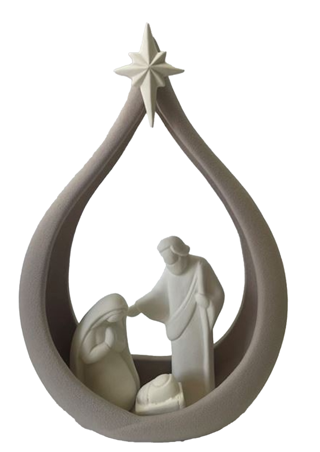 Hear the Angels Sing Ceramic Nativity