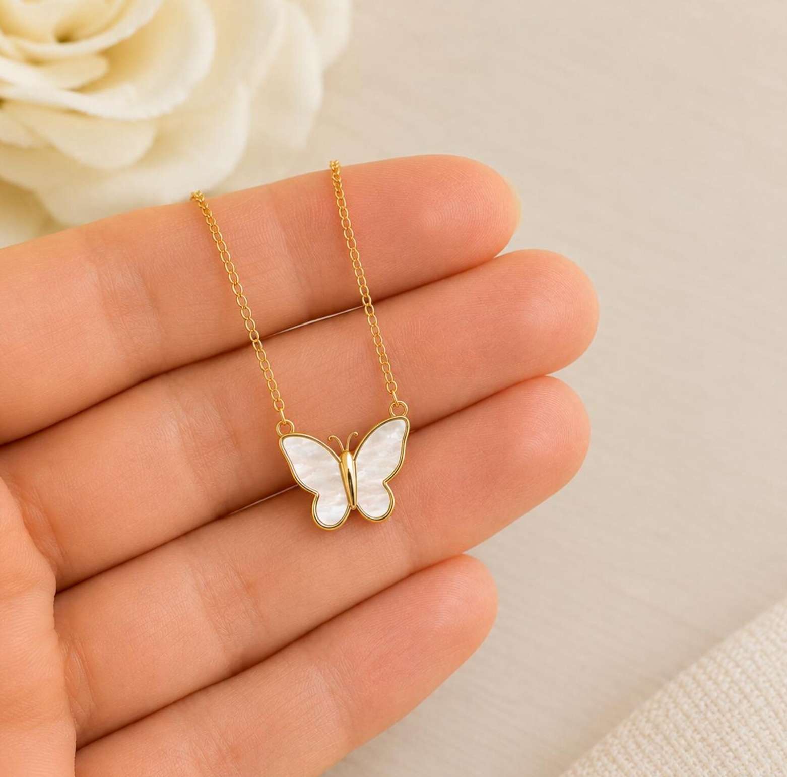 Happy Baptism Day Butterfly Necklace, , large image number 2